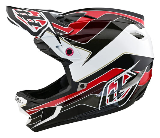 Casco Fullface D4 Polyacrylite Helmet Block Charcoal / Red Troy lee