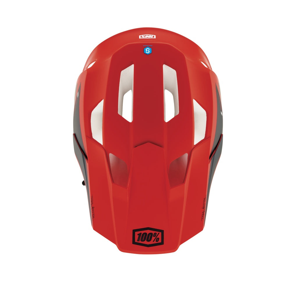 TRAJECTA Helmet w/Fidlock Cargo Fluo Red FULLFACE 100%