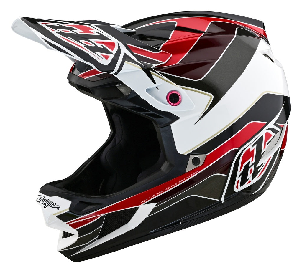 Casco Fullface D4 Polyacrylite Helmet Block Charcoal / Red Troy lee