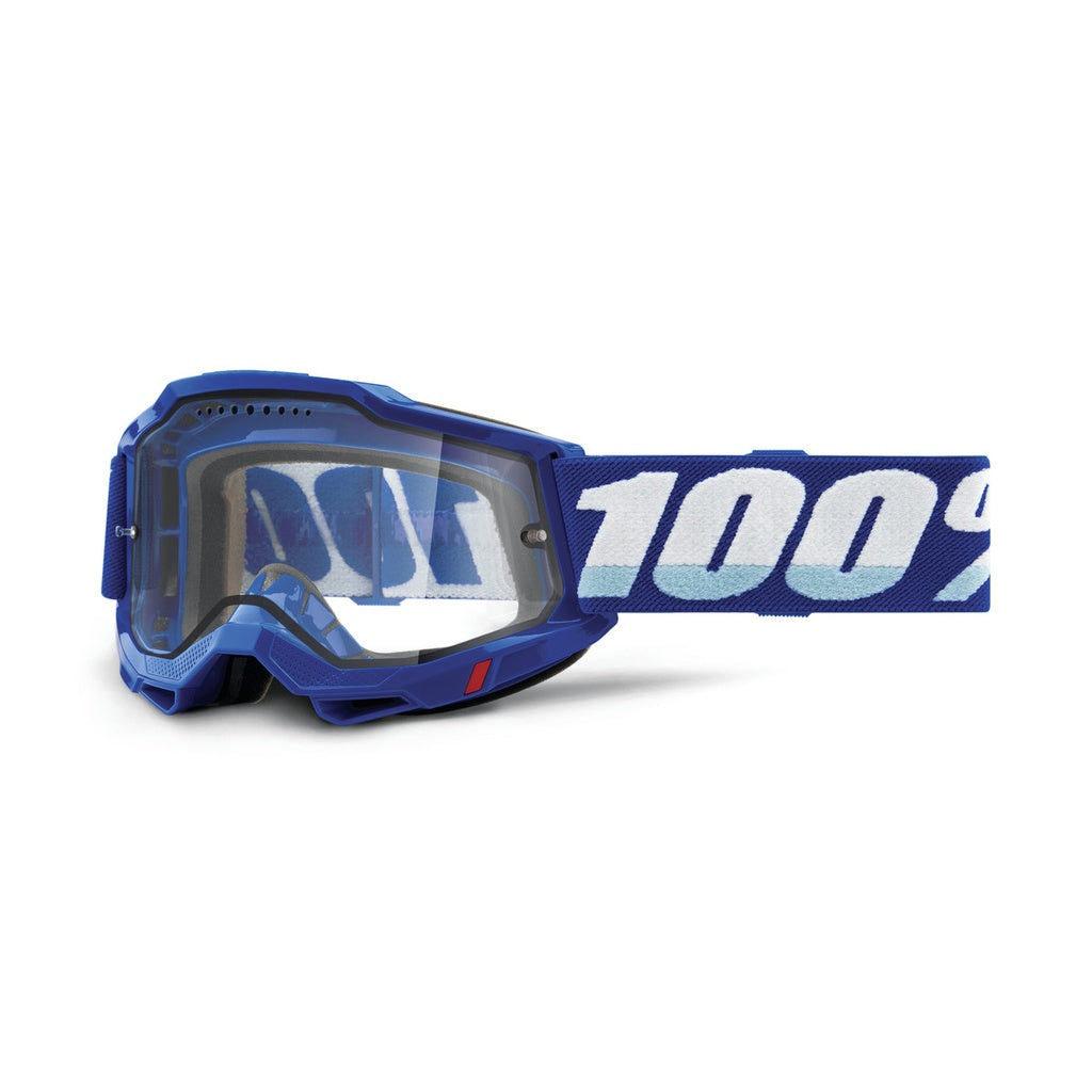 100% ACCURI 2 Enduro MTB Goggle Blue - Clear Vented Dual Lens