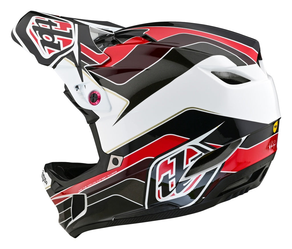 Casco Fullface D4 Polyacrylite Helmet Block Charcoal / Red Troy lee