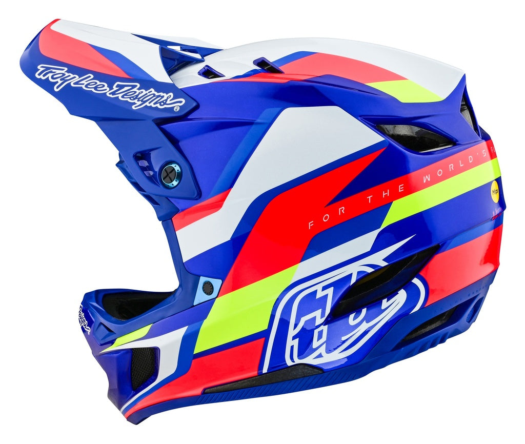 Casco D4 Composite Helmet Omega White / Blue Troy lee fullface