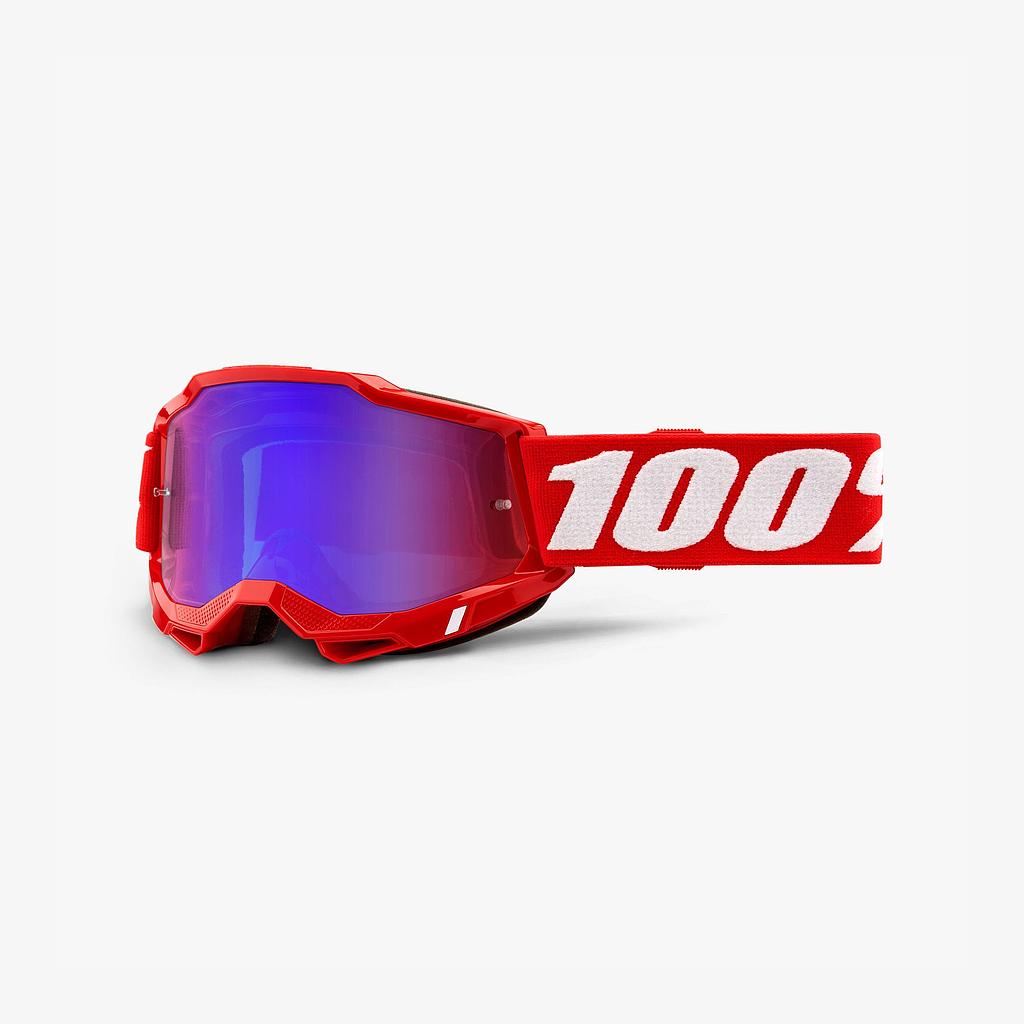 100% ACCURI 2 Goggle Red - Mirror Red/Blue Lens