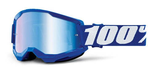 100% STRATA 2 Goggle Blue - Mirror Blue Lens