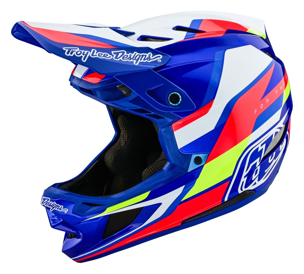 Casco D4 Composite Helmet Omega White / Blue Troy lee fullface