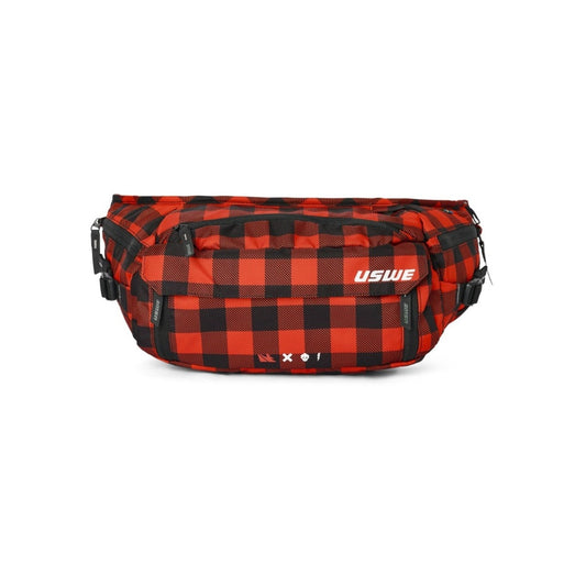 Cangurera WAIST 6 HIP PACK, FLANNEL Black/Red Uswe
