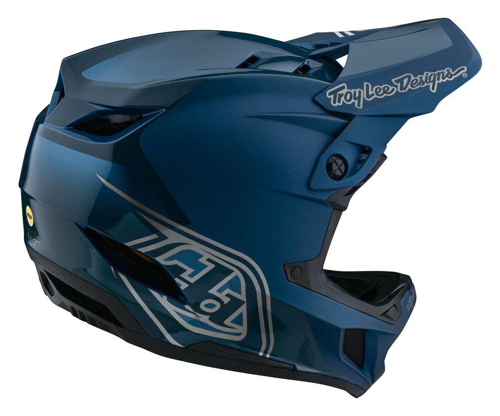 Casco Fullface D4 Polyacrylite Helmet Shadow Blue Troy Lee