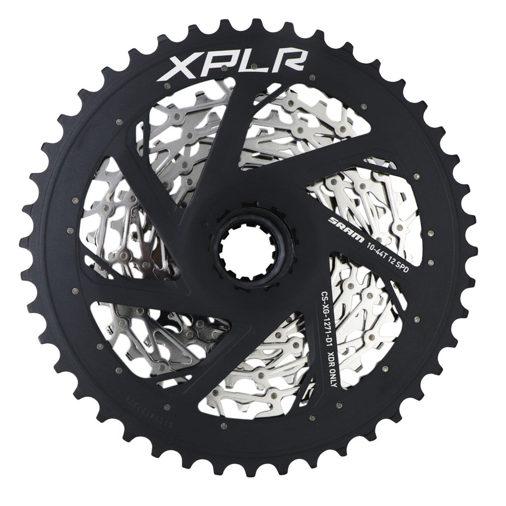 Cassette de Piñones XPLR 12P. 10/44D XG-1271 D1 XDR Silver/Negro SRAM