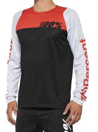 R-CORE Long Sleeve Jersey Black/Racer Red