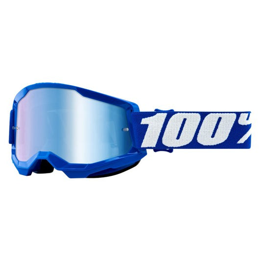 100% STRATA 2 Youth Goggle Blue - Mirror Blue Lens