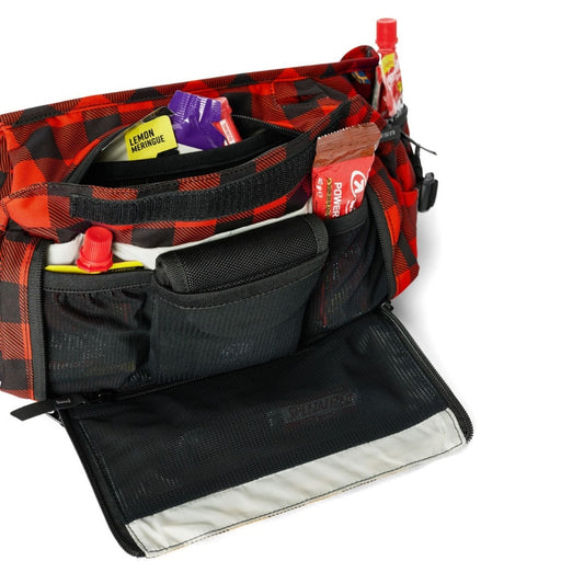 Cangurera WAIST 6 HIP PACK, FLANNEL Black/Red Uswe