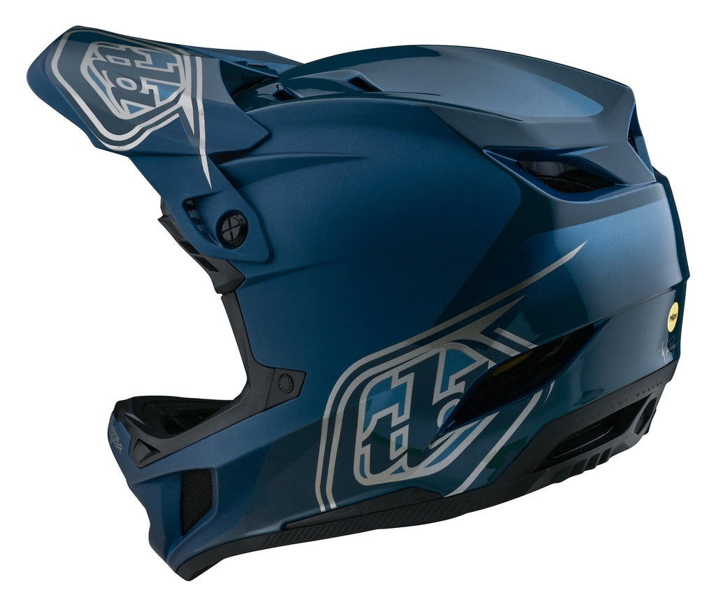 Casco Fullface D4 Polyacrylite Helmet Shadow Blue Troy Lee