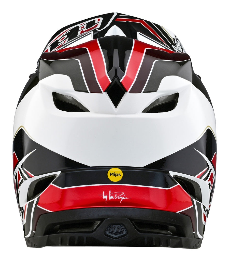 Casco Fullface D4 Polyacrylite Helmet Block Charcoal / Red Troy lee