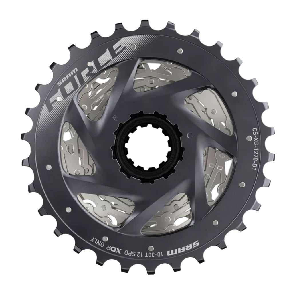 Cassette de Piñones FORCE D1 12P. 10/30D XG-1270 Plata SRAM
