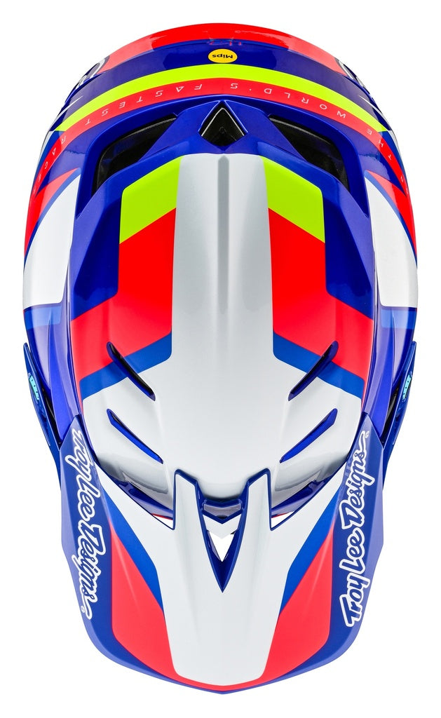 Casco D4 Composite Helmet Omega White / Blue Troy lee fullface