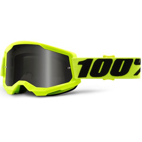 100% STRATA 2 Sand Goggle Yellow - Smoke Lens