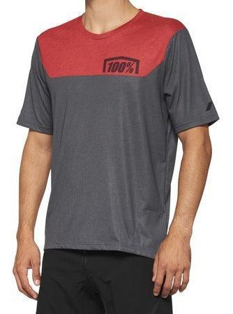 AIRMATIC Short Sleeve Jersey Charcoal/Racer Red