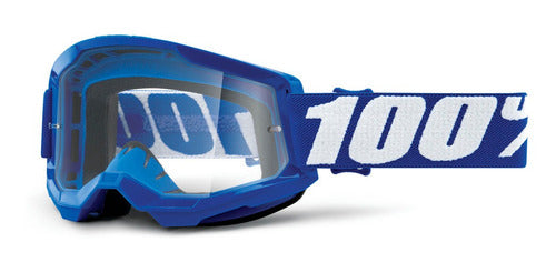 100% STRATA 2 Goggle Blue - Clear Lens