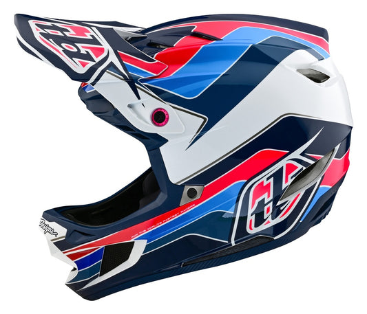 Casco Fullface D4 Polyacrylite Helmet Block Blue / White Troy lee