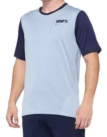 RIDECAMP Short Sleeve Jersey Lt. Slate Blue/Navy