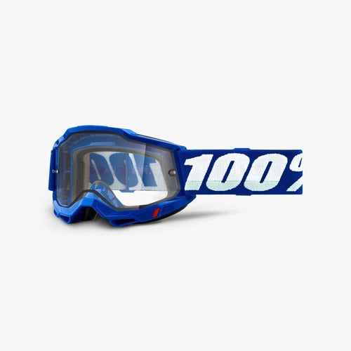 100% ACCURI 2 Enduro Moto Goggle Blue - Clear Dual Lens