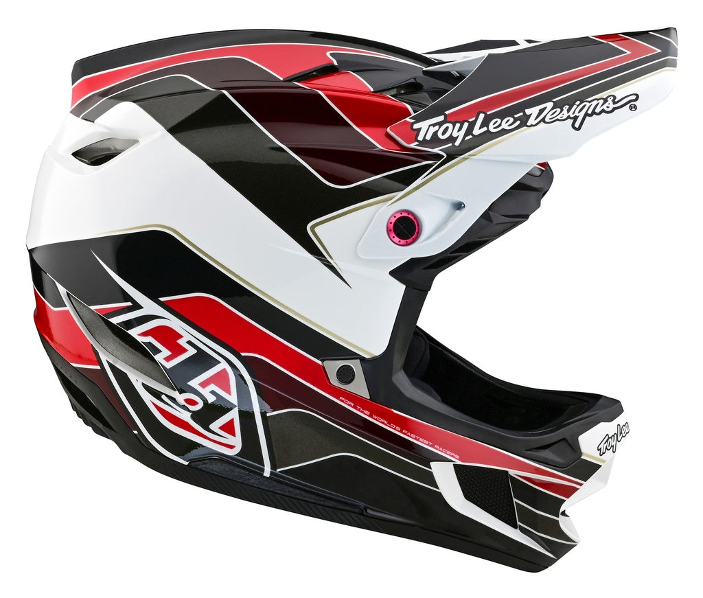 Casco Fullface D4 Polyacrylite Helmet Block Charcoal / Red Troy lee