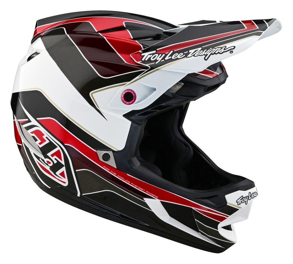 Casco Fullface D4 Polyacrylite Helmet Block Charcoal / Red Troy lee