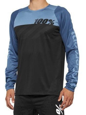 R-CORE Long Sleeve Jersey Black/Slate Blue