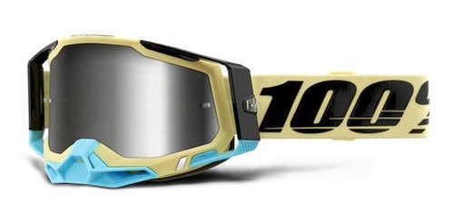 100% RACECRAFT 2 Goggle Airblast - Mirror Silver Lens