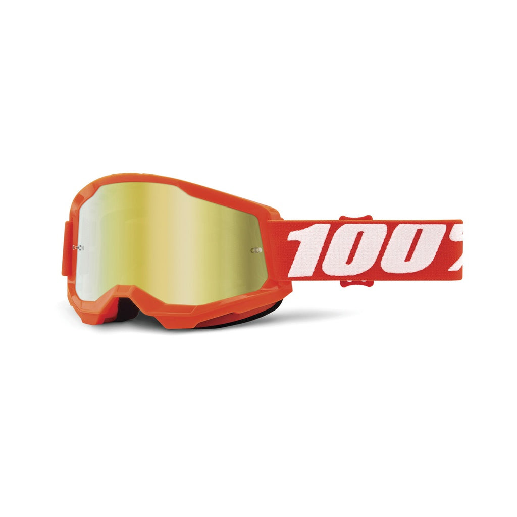 100% STRATA 2 Goggle Orange - Mirror Gold Lens