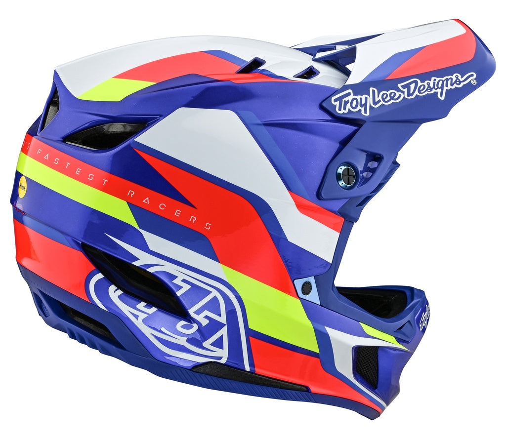 Casco D4 Composite Helmet Omega White / Blue Troy lee fullface