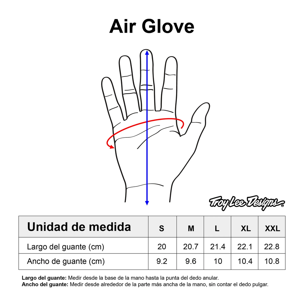 Guantes Troy lee Air Glove; Optic Infra Red