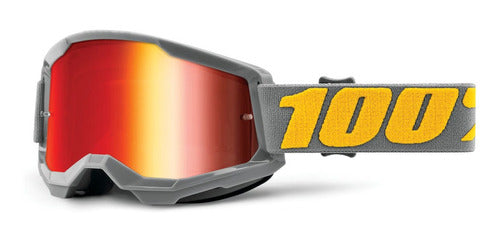 100% STRATA 2 Goggle Izipizi - Mirror Red Lens