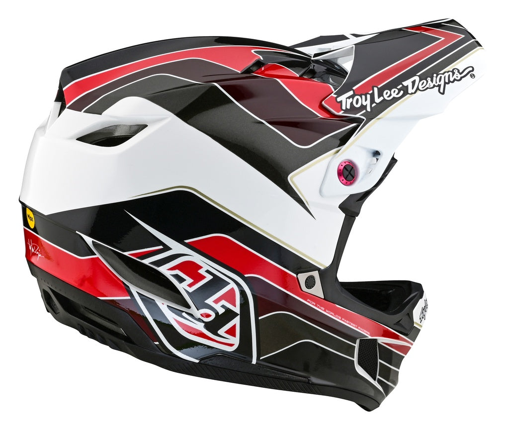 Casco Fullface D4 Polyacrylite Helmet Block Charcoal / Red Troy lee