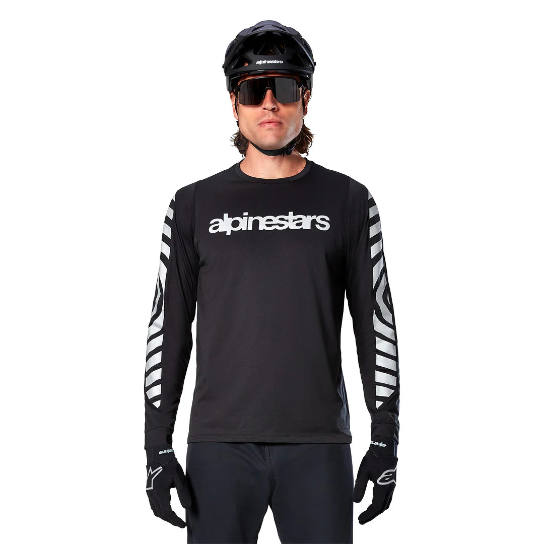 Jersey A-Dura DRI ASTAR Negro Reflejante - Manga Larga Alpinestars