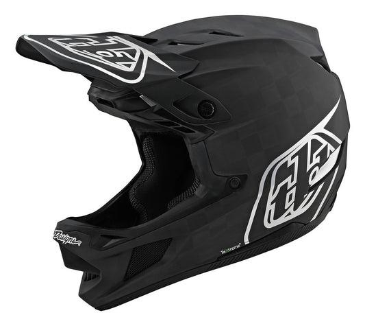 Casco Troy Lee D4 Carbon Stealth Black / Silver fullface