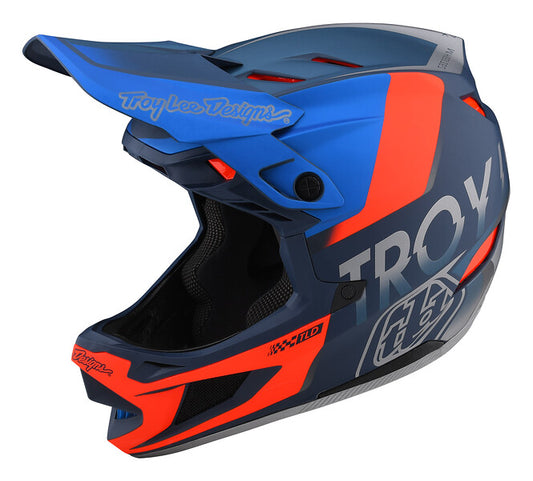 Casco Troy Lee D4 Composite Qualifier Slate / Red fullface