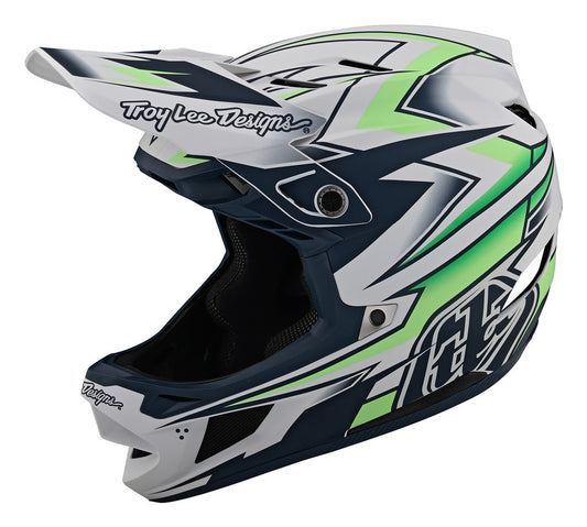 Casco Troy Lee D4 Composite Volt White fullface