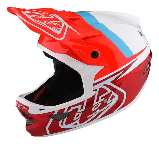 Casco Troy Lee D3 Fiberlite Slant Red FullFace