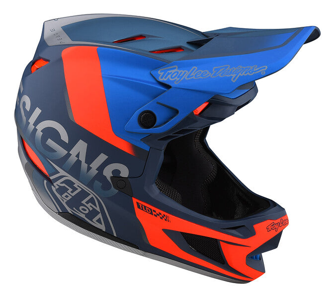 Casco Troy Lee D4 Composite Qualifier Slate / Red fullface