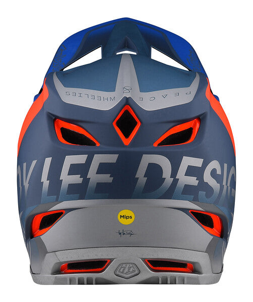 Casco Troy Lee D4 Composite Qualifier Slate / Red fullface